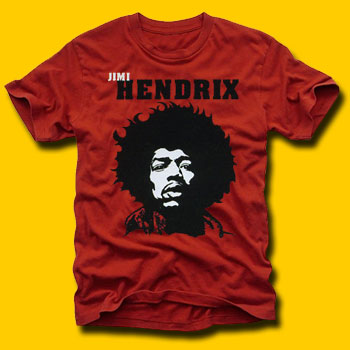 Jimi Hendrix Classic Rock Red T-Shirt