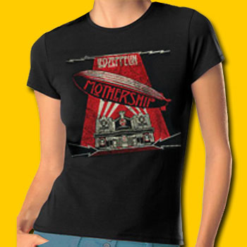 Led Zeppelin Mothership Black Girl's T Shirt