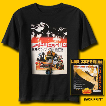 Led Zeppelin Handbill Japan Tour T-Shirt