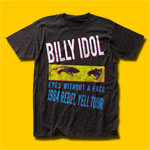 Billy Idol Rebel Yell Tour 1984 Black T-Shirt