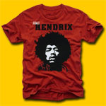 Jimi Hendrix Classic Rock Red T-Shirt