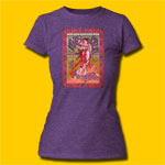 Janis Joplin Avalon Ballroom Girls Heather Purple T-Shirt