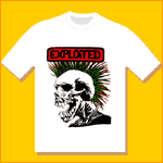 The Exploited Red Mohawk TShirt, The Exploited Punk Rock T-Shirts Collection