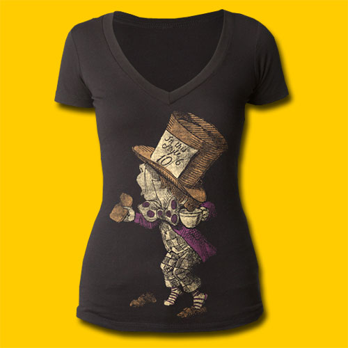 Alice's Adventures in Wonderland Hatter Girls V-Neck T-Shirt