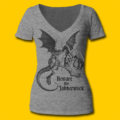 Alice's Adventures in Wonderland Jabberwock Girls V-Neck T-Shirt