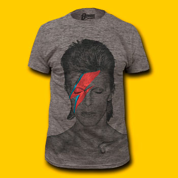 David Bowie Soft Heather Grey T-Shirt