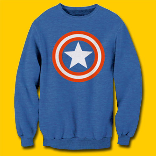 Captain America Shield Heather Royal Sweatshirt