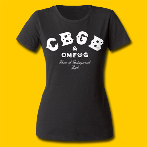 CBGB & OMFUG Logo Girls Crew T-Shirt