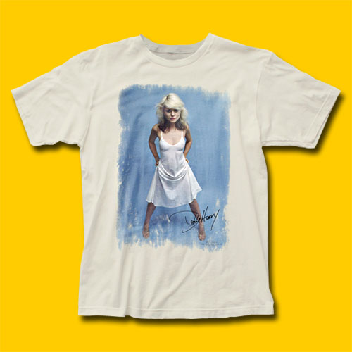 Kor fløjte surfing Debbie Harry White Dress Vintage White T-Shirt