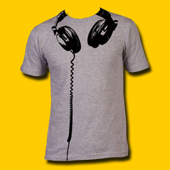 Headphones Heather Grey T-Shirt