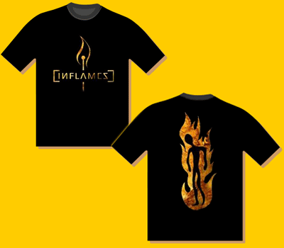 In Flames Burning Match Metal T-Shirt