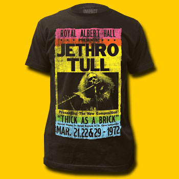 Jethro Tull Poster 1972 Coal T-Shirt