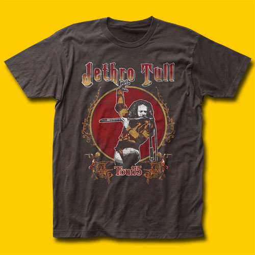 Jethro Tull Tour 75 Coal T-Shirt