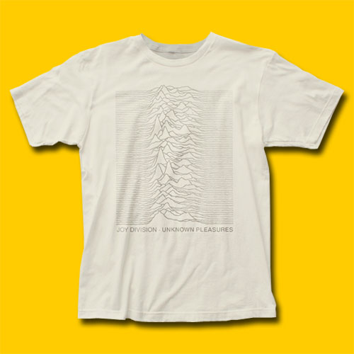 Joy Division Unknown Pleasures Vintage White T-Shirt