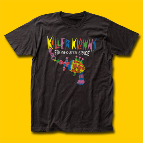 Killer Klowns from Outer Space Popcorn Gun Movie T-Shirt