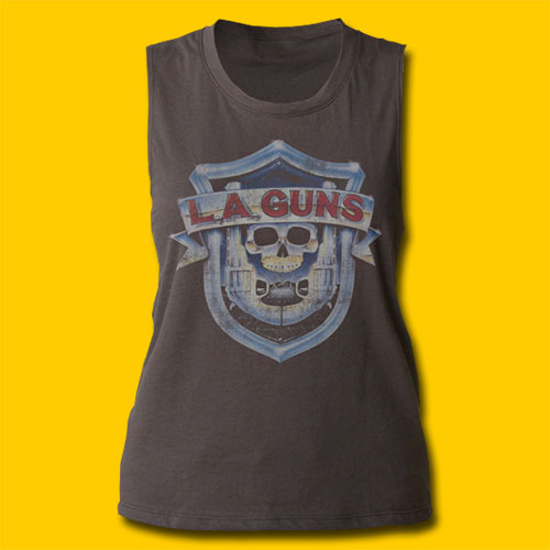 L.A. Guns Logo Girls Vintage Black Tank