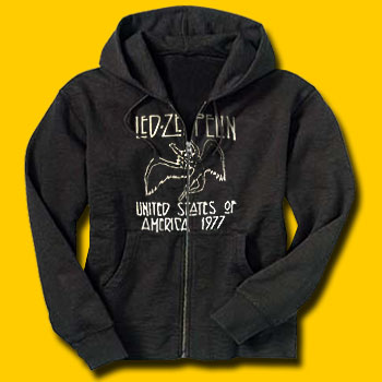 Led Zeppelin US Tour 77 Classic Rock Hooded Sweatshirt