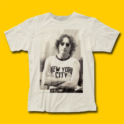 John Lennon New York City Vintage White T-Shirt