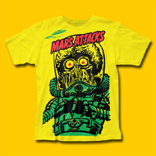 Mars Attacks Big Yellow Martian Movie T-Shirt
