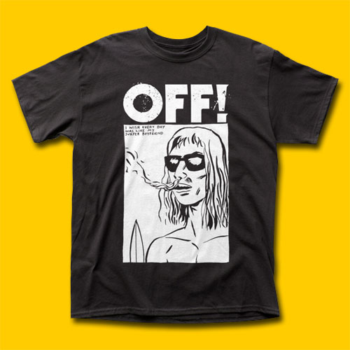 OFF! Surfer Boyfriend Black T-Shirt