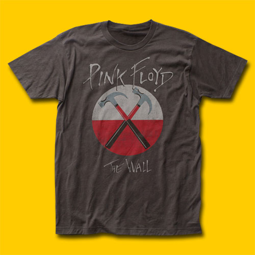 Pink Floyd The Wall Distressed Hammers Classic Rock Coal T-Shirt