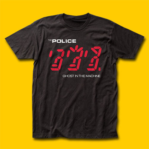 The Police Ghost in the Machine Black T-Shirt