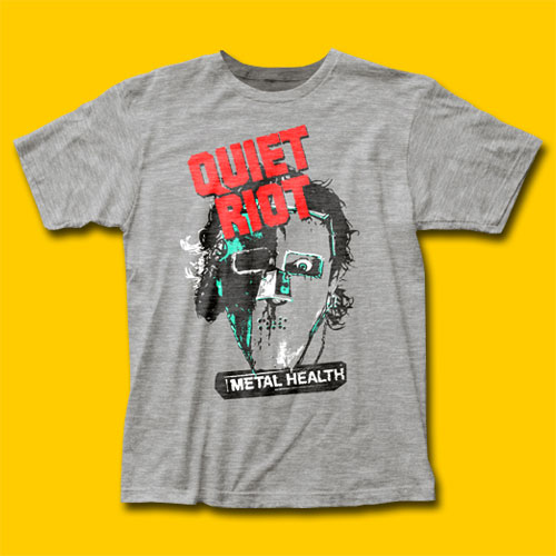 Quiet Riot Metal Head Heather Grey T-Shirt