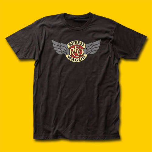 REO Speedwagon Wings Logo Black T-Shirt