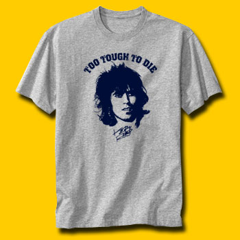 Keith Richards Too Tough To Die Classic T-Shirt gray color.