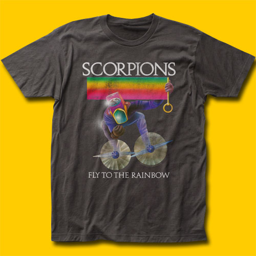 Scorpions Fly To The Rainbow Classic Rock Coal T-Shirt