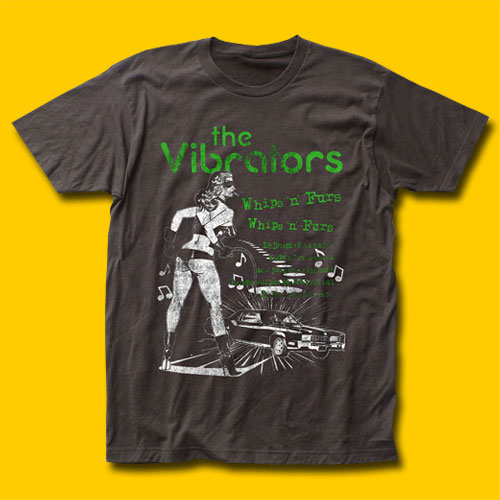 The Vibrators Whips 'n' Furs Coal T-Shirt