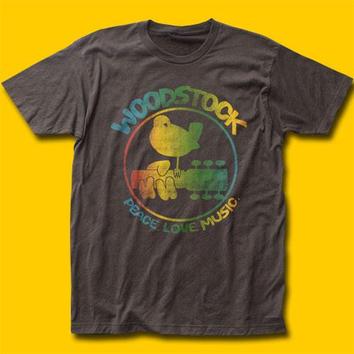 Woodstock Colorful Logo Coal T-Shirt