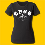 CBGB & OMFUG Logo Girls Crew T-Shirt