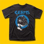 Germs Leather Skeleton Black T-Shirt