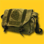 Green Day Heart Grenade Canvas Messenger Bag