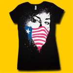 Green Day Flag Mask Girls Jersey Tee