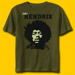 Jimi Hendrix Classic Rock Khaki T-Shirt