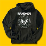 Ramones Logo Black Hooded Sweatshirt